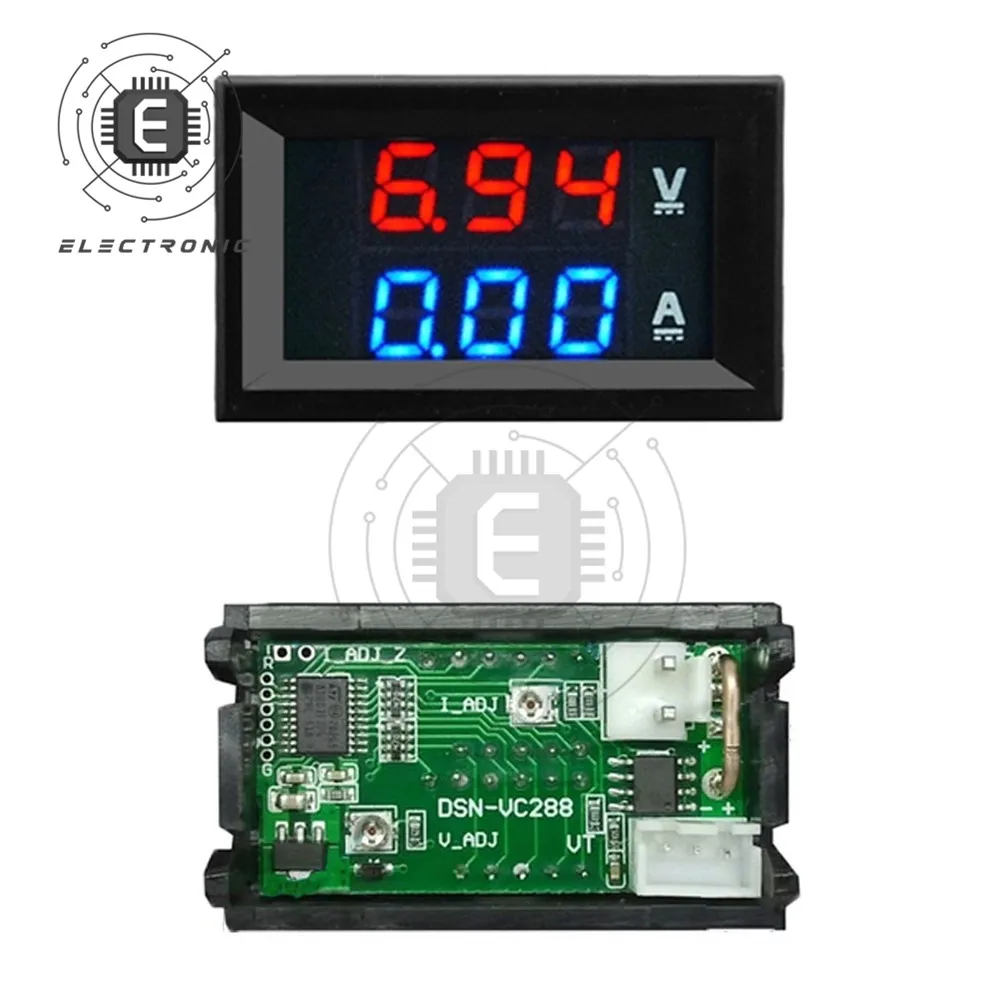 Mini Digital Voltmetro Amperometro DC 100V 10A Pannello Amp Volt di Tensione di Corrente Tester Del Tester Del Rivelatore 0.56 "Dual LED display Auto Auto