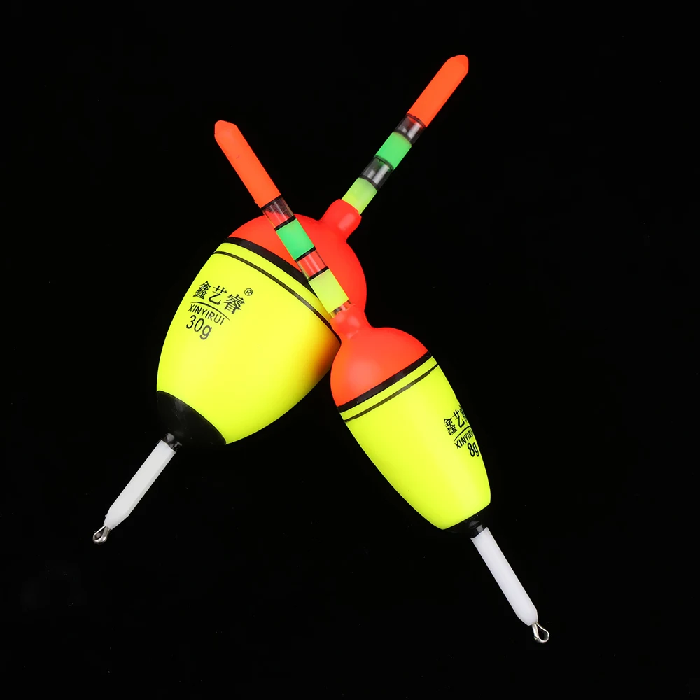 2 Pcs 6/8/10/15/20/30/40/50/60/80g Fishing Night Float Luminous Eva Foam Light Stick Sea Fish Floats Glowing Bobber High Quality