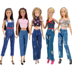 Doll Clothes Fashion Jeans Suit Daily Casual Outfits Office Dress for 1/6 Barbie Doll Clothes Accessories Girl Dressing Diy Toys