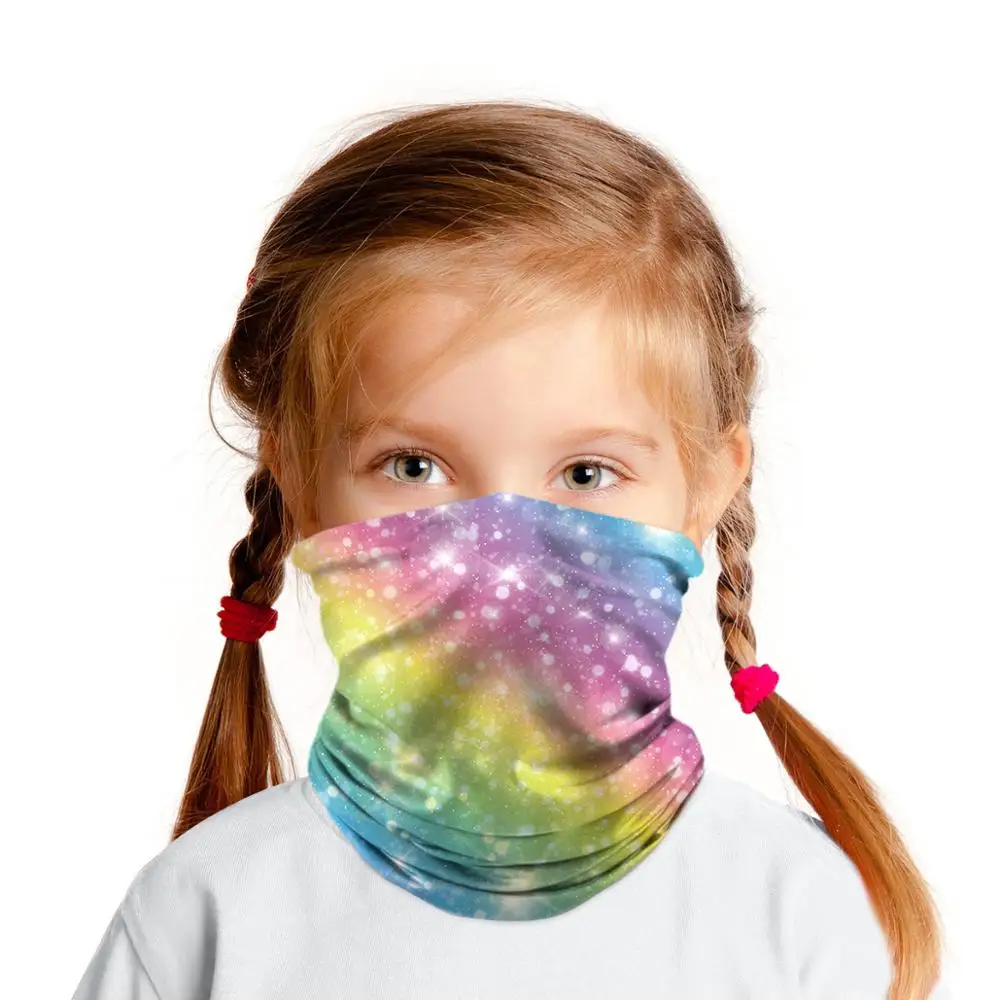 Boys and girls polyester scarf children  multi-function magic headband high shot seamless neck gaiter bib cycling balaclava