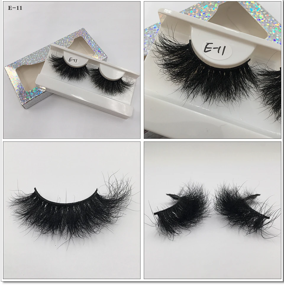 Neue nasse flauschige Nerz Wimpern mit Spikes Make-up Anbieter 16mm 18mm 25mm Volumen lang natürlichen Look Nerz Wimpern Großhandel – Detail 29