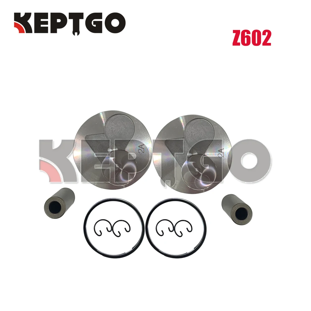 New Z602 STD Piston Set & Rings For Kubota Engine