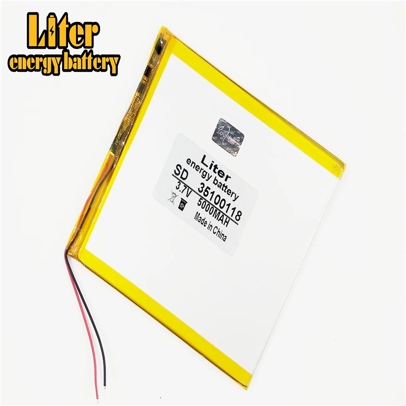 ポリマーリチウム電池 3.7 5000 mah 35100118 のための 7 インチ 8 インチ 9 インチ 10 インチ 12 インチタブレットpc
