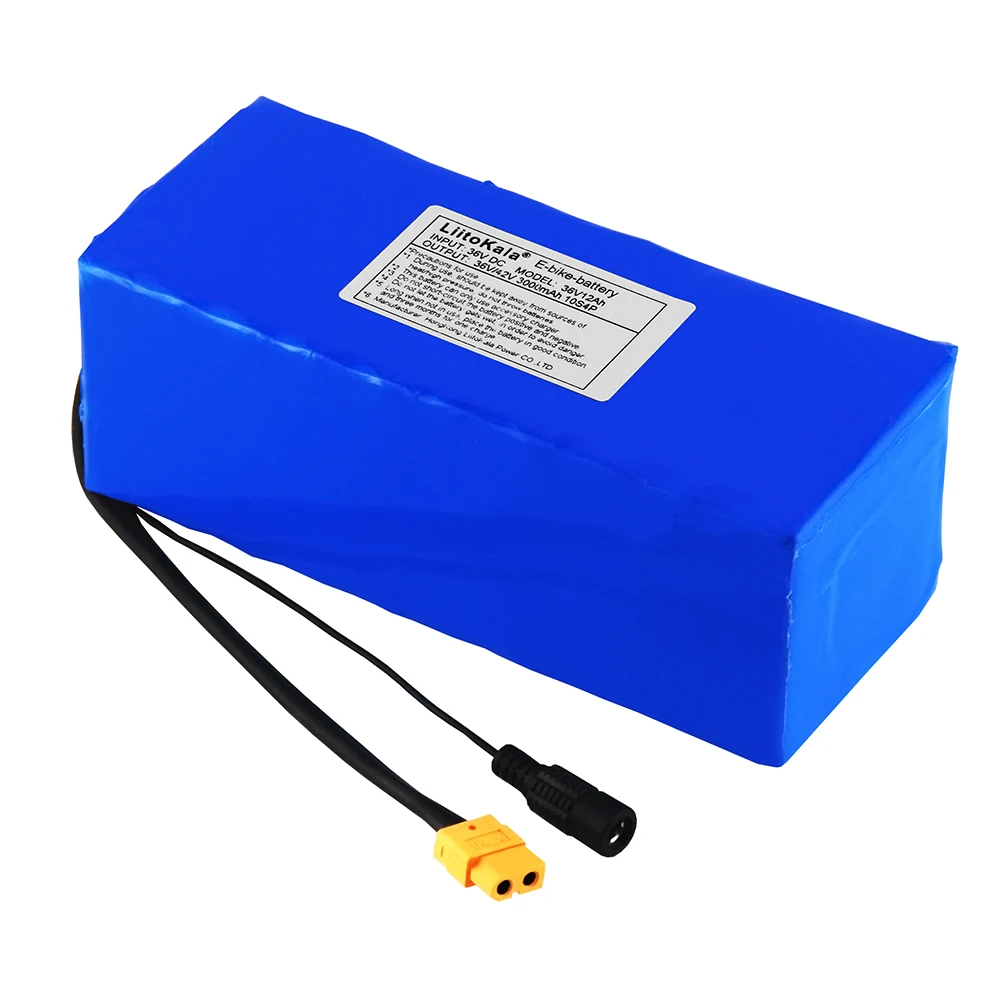 LiitoKala 36V 12ah 10S4P Lelectric bicycle battery pack 18650 Li-Ion Battery 500W High Power  42V Motorcycle Scoote XT60 Plug