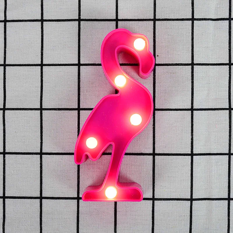 Flamingo LED Light Flamingos Pink Night Lamp Battery Powered Flamingo Table Lights for Home Wall Kid\'s Room Birthday Party