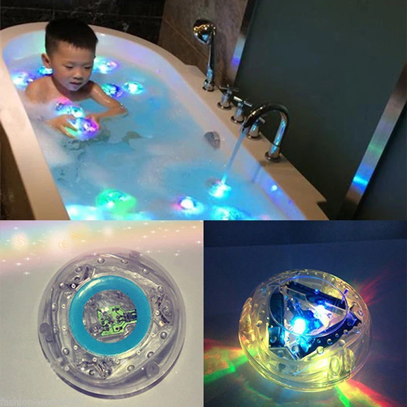 New children\'s bath floating light toy bathtub light underwater light waterproof colorful LED light toy swimming bath toy