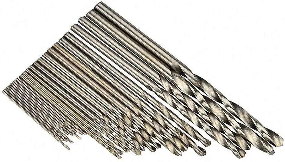 25pcs Drill Bit HSS High Speed Steel Titanium Coated Twist Drill Bits Set Round Shank Change Woodworking Tool 0.5-3mm