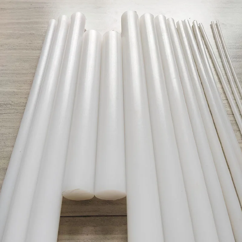 50cm / 25cm white Polyamide stick PA6 pure Nylon rods Wear resistant rod dia.4mm~45mm bar For machining