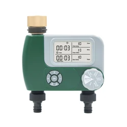 NBBX Watering Sprinkler  Timer for Garden Hose - Auto Drip Irrigation Watering System with Timer, 2-Zone Sprinkler Controller