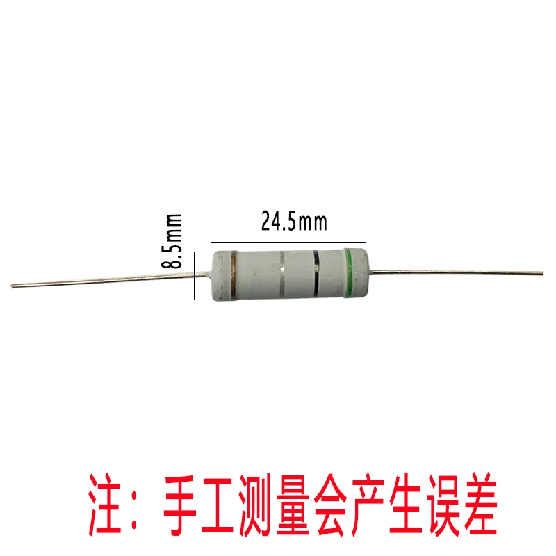 Resistencia de película de carbono 5%, 10 piezas, 5W, 2R2 22R 220R 2K2 22K 220K 2,2 22 220 R K Ohm 1R-1M 2.2R 2.2Ohm 22Ohm 220Ohm 2,2 KOhm 22KOhm