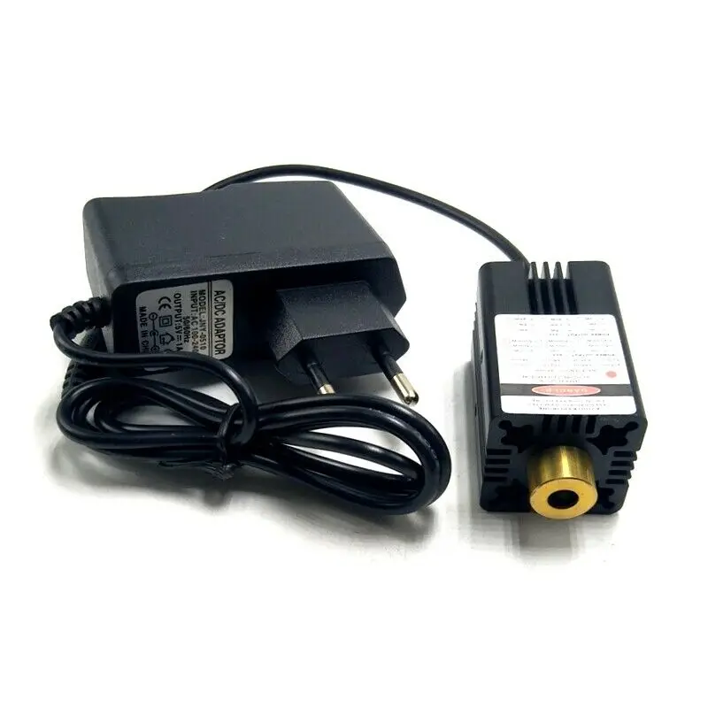 Focusable 250MW 650nm Dot Focus Red Laser Module W 5V AC + Adapter