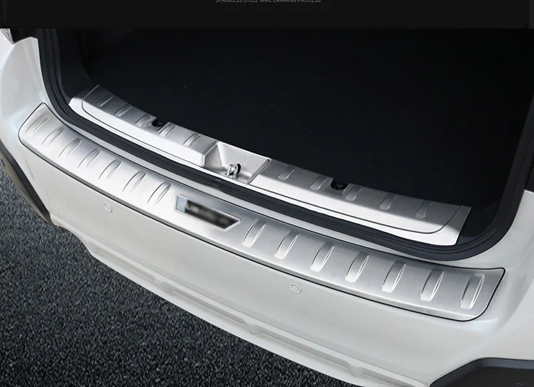 For Subaru XV GT 2018 2019 2020 Car Accessories Stainless Steel Rear Outside Trunk Scuff Plate Door Sill Cover Molding Garnish