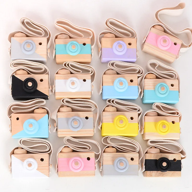 Cute Baby Toys Mini Hanging Wooden Camera Photography Toys for Kids Montessori Toy Gift Children Wooden DIY Presents