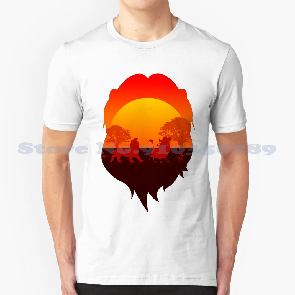 Circle Of The Life 100% Cotton T-Shirt Lion King Simba Mufasa Timon Bumba Pumba Animal Wild Lions Circle Life Sunshine