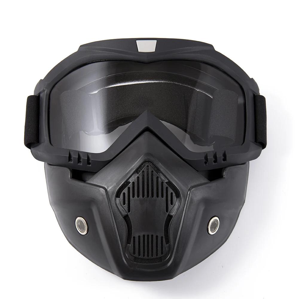 

Detachable Goggles Mask Perfect for Open Face Wind Dust Proof Motorcycle Protective Gears Half Helmet or Vintage Helmets