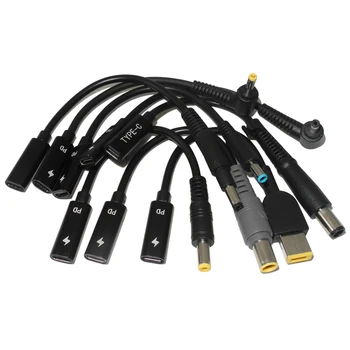 65W PD 유형 C USB 3.1 전원 어댑터 케이블 암-전원 커넥터 변환기 4.0*1.35 5.5*2.5 4.5*3.0 4.0*1.7m