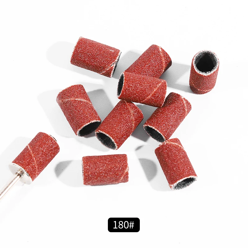 100 szt./opakowanie piaskowe paski do paznokci 80 #120 #180 # szlifierka z piaskiem do wiertarka elektryczna akcesoriów narzędzia do Manicure
