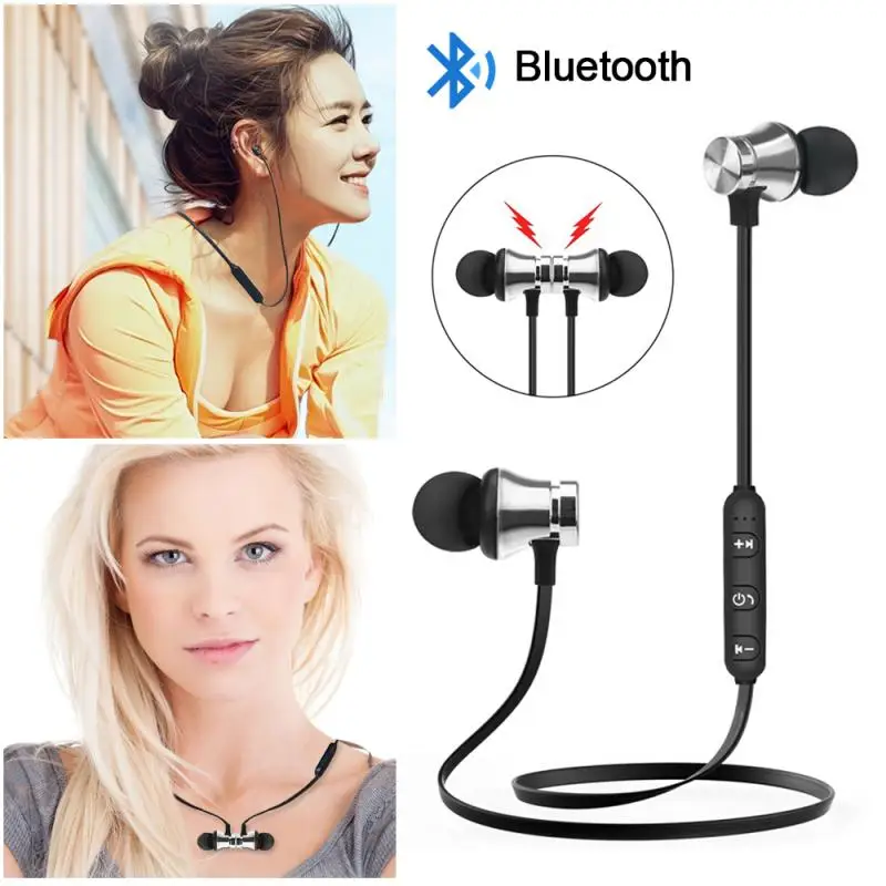 S8 Magnetic Earphone Wireless Sports Headphones Stereo Bass Music Earpieces Earphones With Microphone Headset