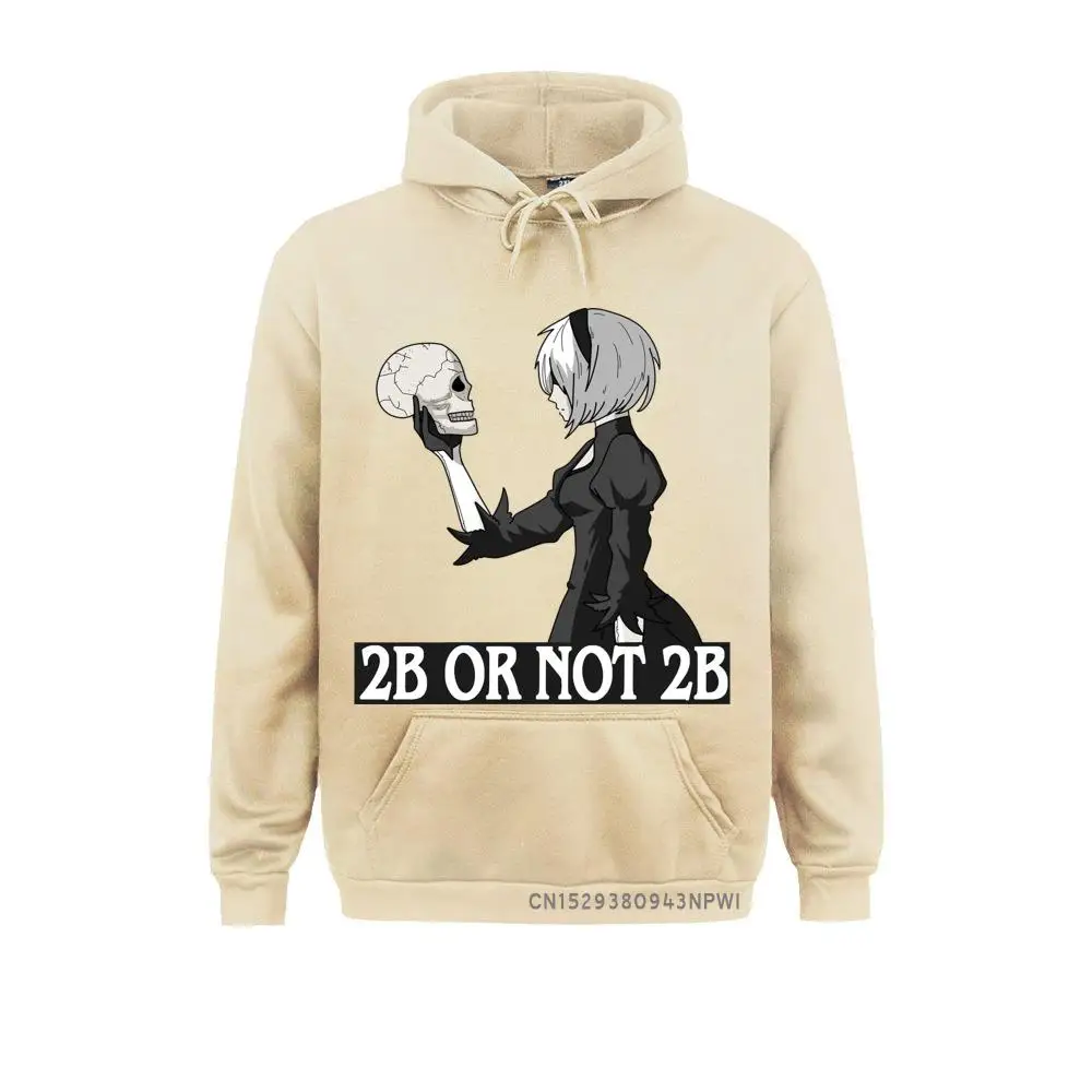 Men's NieR Automata 2B Or Not 2B Sweatshirts YoRHa 2B Game Hoody Funny Long Sleeve Hooded Coats Gift Idea Hoodies