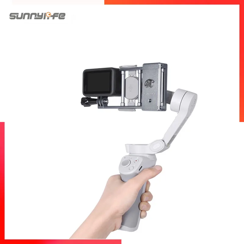 For DJI OSMO Action 3 Gopro Universal Camera Adapter for DJI OM5 OM4 SE Adjustable Self Weight Design DJI OM4 Accessories Parts