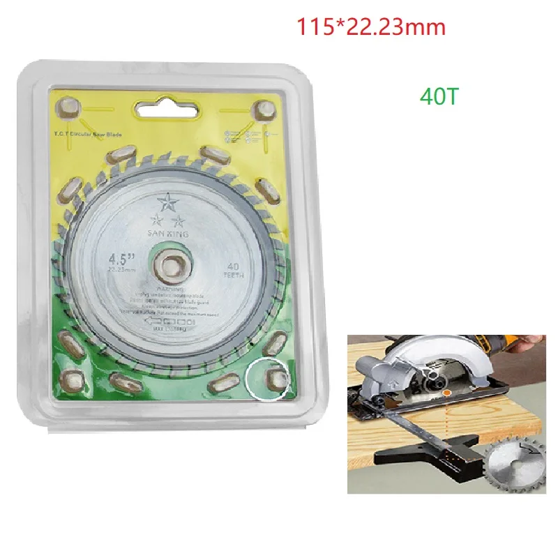 Lama per sega circolare in metallo duro da 4.5 pollici 115mm disco da taglio in plastica per legno da 40 denti adatto per accessori per elettroutensili smerigliatrice angolare