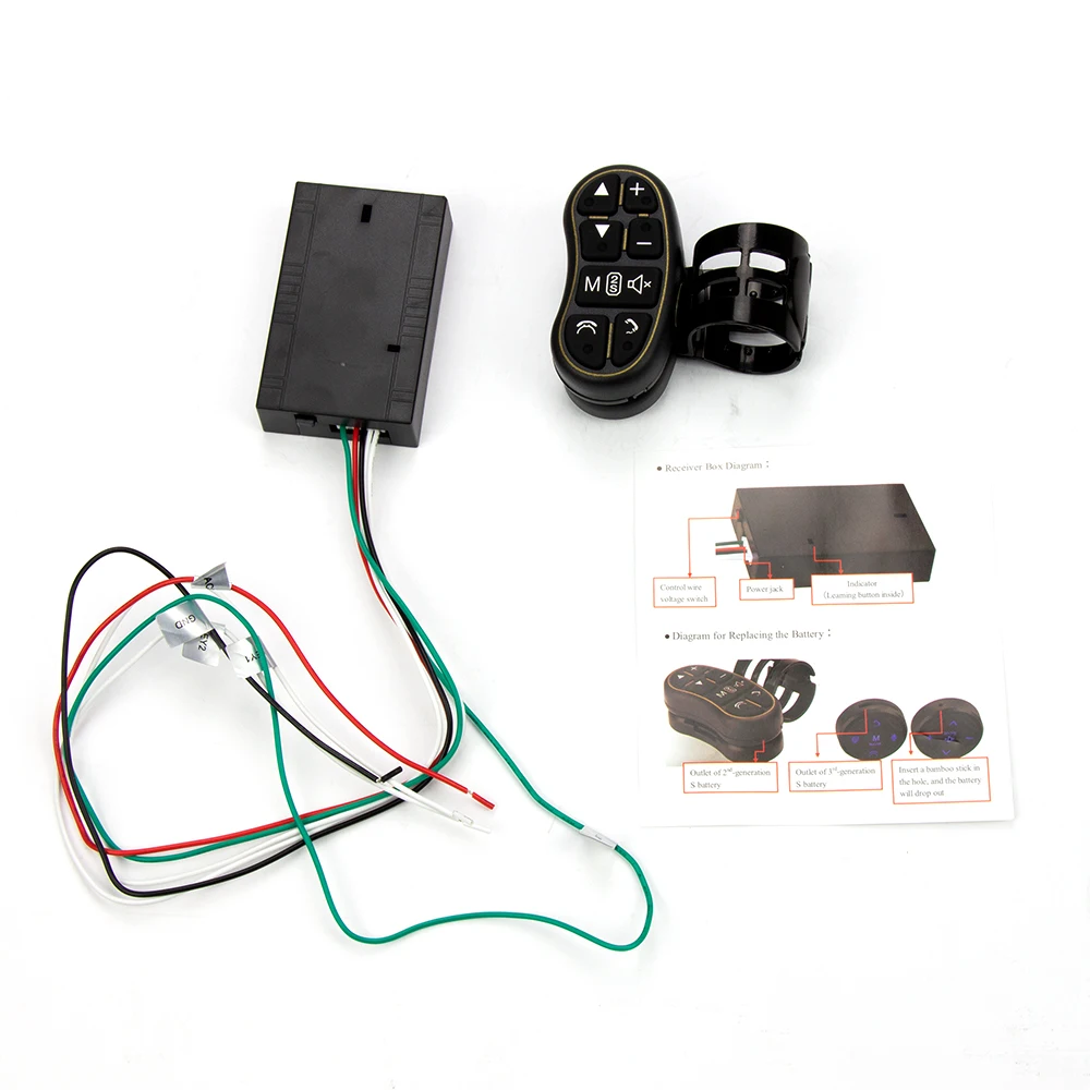Eunavi Car-Styling Universal steering wheel controler with audio volume bluetooth control for DVD GPS unit radio