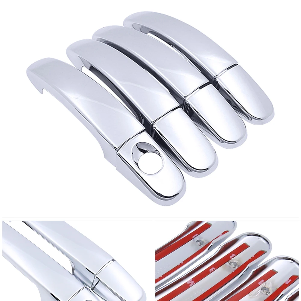 for Ford KUGA MK1 2008~2012 Luxurious Chrome Door Handle Cover Car Accessories Stickers Trim Set of 4Door 2009 2010 2011