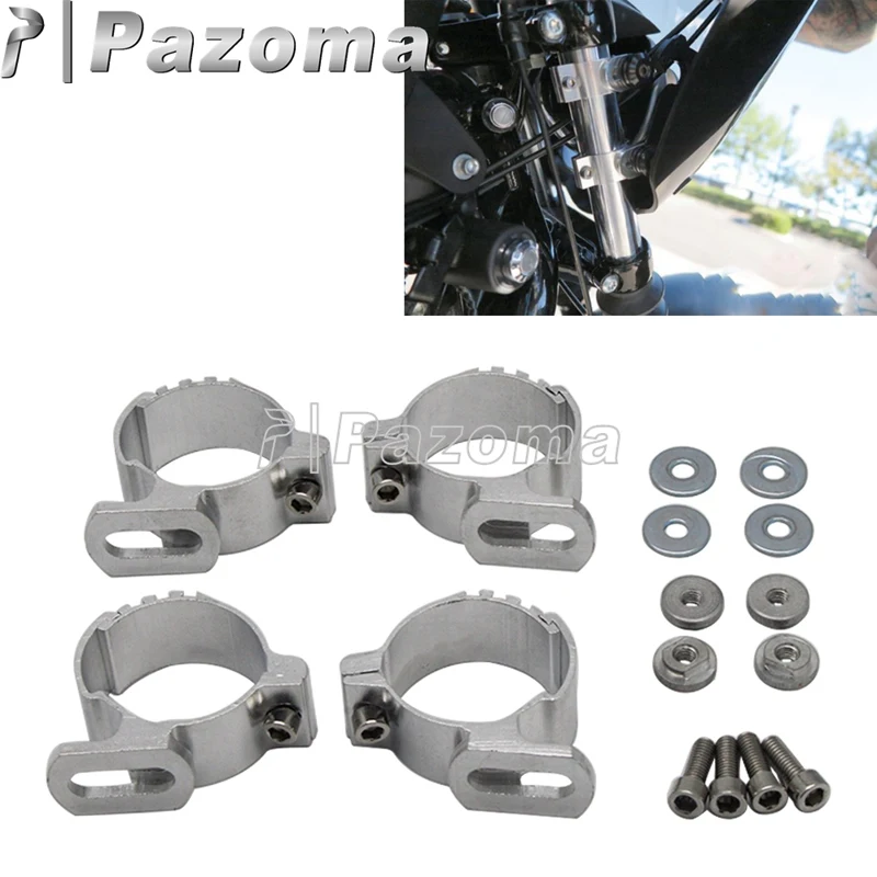 Adjustable Quarter Fairing Fork Clamp Mount Kit Gauntlet Headlight Fairing Bracket 39mm 41mm 45mm 49mm Fork for Harley 883 1200