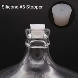 Drilled Silicone Stopper Carboy Bung #6 Silicone Stopper with 8mm Hole for Airlock Food Grade