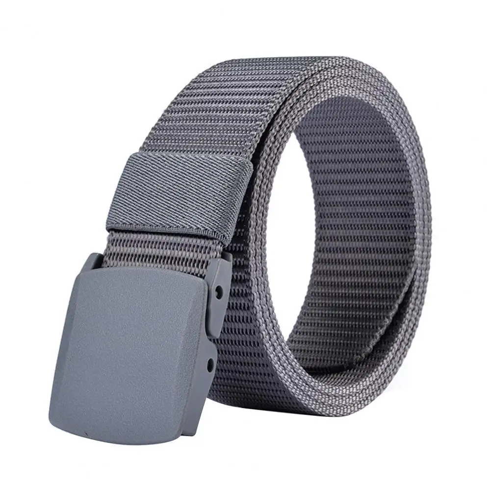 Fashion Men Belt Solid Color Adjustable Exquisite Buckle Men Lightweight All Match Clothes Accessories Waist Belt Daily Wear