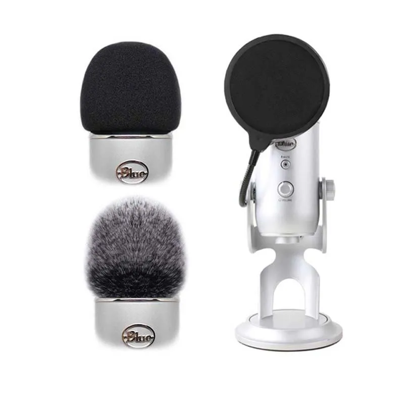 Suitable for Blue Yeti pro Studio microphone sponge cover Blue Yeti/Yeti pro windshield microphone sponge sprayproof fluff cover