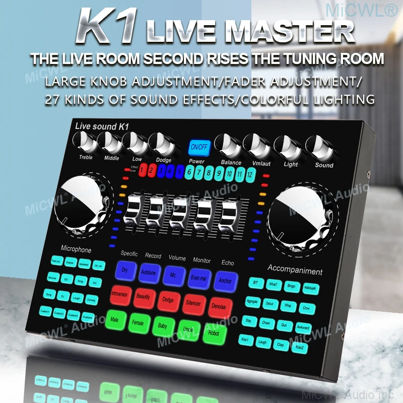 Geavanceerde Digitale Geluidskaart Internet Youtube Facebook Tik Tok Live Audio Mixer Voor Laptop Smartphone Computer