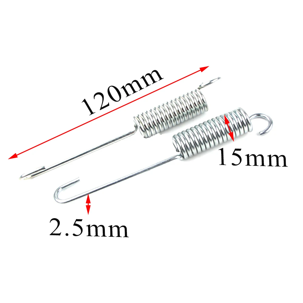 Moto 75 90 100 110 120mm molla di ritorno del cavalletto adatta per molla di tensione del cavalletto con gancio