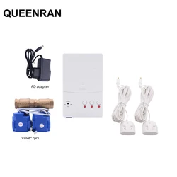 Water Leakage Sensor WLD-807 with 2pcs Brass Valves Water Leakage Detector for Smart House Flood Overflow Security Protection