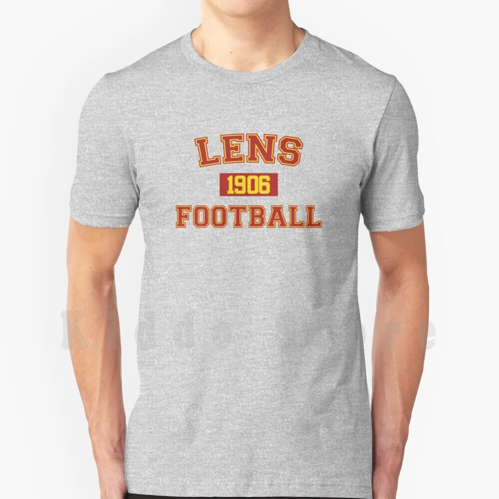 Lens Football Athletic College Style 1 Gray T Shirt Men Cotton Cotton S-6xl Lens Rc Lens Racing Club De Lens Nord Pas De Calais