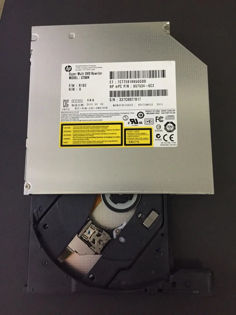 HL GT60N GT50N GT30N GTBON 듀얼 레이어 8X DVD RW DL 버너 24X CD-R 라이터, 12.7mm SATA 트레이 노트북 내장 광학 드라이브, 신제품