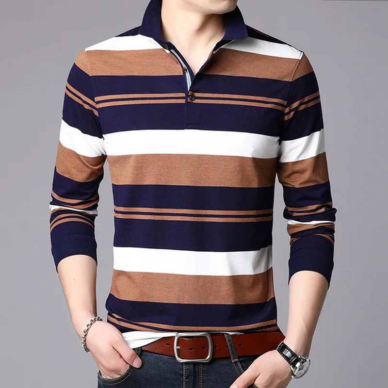 Design New 2020 Men S Brand Polo Shirt Long Sleeves Fashion Spring Autumn Clothes Plus Asian Size M-3XL 4XL 5XL