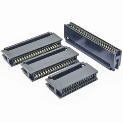 10 Pcs 10 14 16 20 24 26 30 34 40 50 60 64 Pin 2.54 Pitch Card Edge Female Crimp IDC Connector for 1.27 MM Flat Ribbon Cable