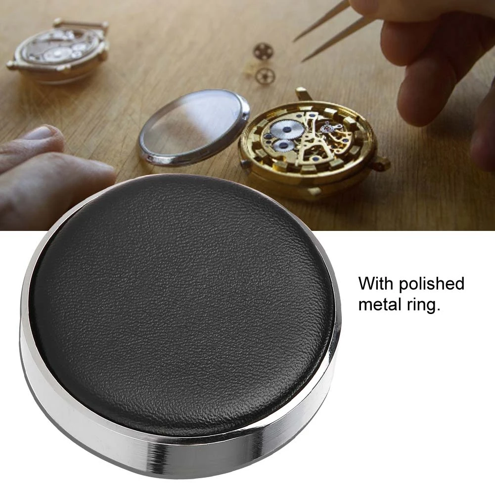 Watch Movement Casing Cushion Leather Protective Pad Holder for Watchmaker Watch Part Glass Repair Battery Change Tool 53/70mm