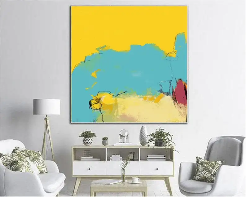 

Abstract Painting Colorful Artwork Large Abstarct Painting Contemporary Art for Living Room Original Oil Paintings on Canvas