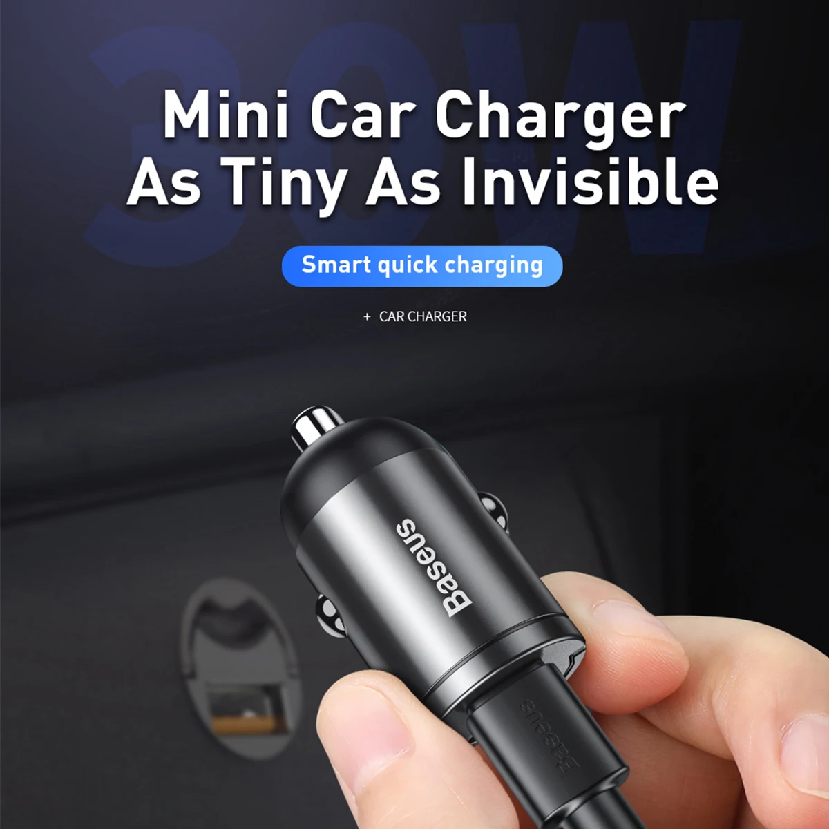 Baseus Quick Charge 4.0 3.0 USB C Car Charger For iPhone 12 11 X Pro Huawei Xiaomi Mobile Phone USBC Type C PD 3.0 Fast Charging