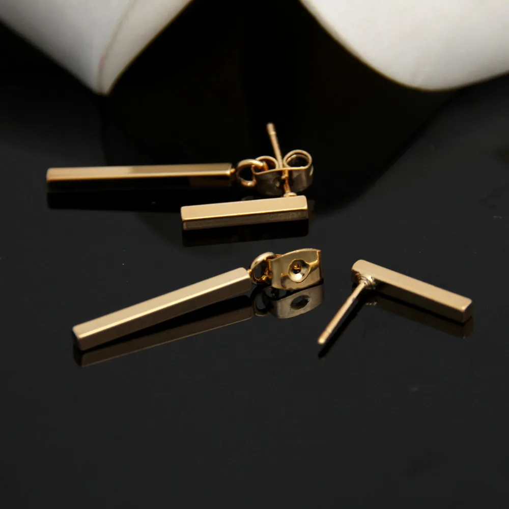 2023 New Fashion Simple T Bar Drop Earring for Women Geometric Ear Jacket Earrings Wedding Gifts