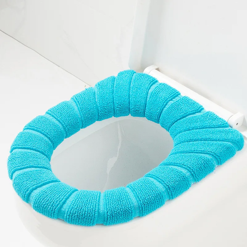 Universal Toilet Seat Cover, Bathroom Closestool Sit Mat, Solid Color Sitting Cover, Soft Plush Toilet Seat Case for Home, 1 PC