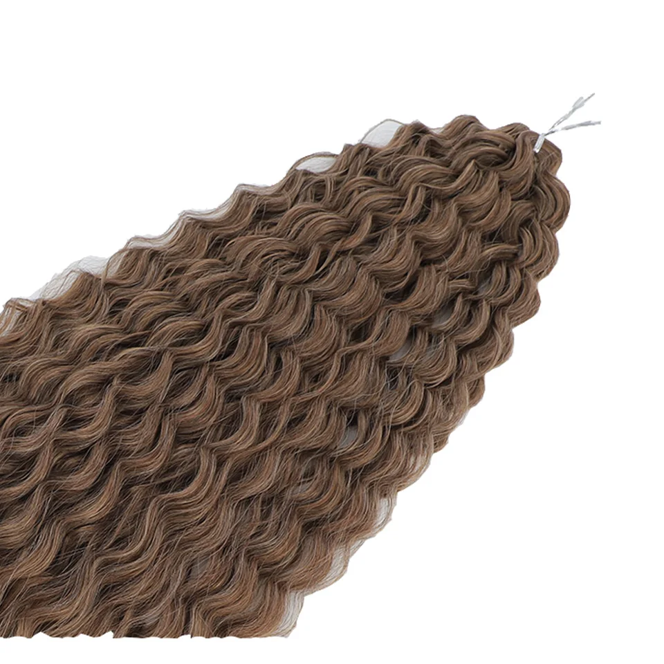 Diepe Golf Twist Gehaakte Haar Natuurlijke Synthetische Afro Krullen Gehaakte Vlechten Ombre Vlechten Hair Extensions Voor Vrouwen Hightempreture