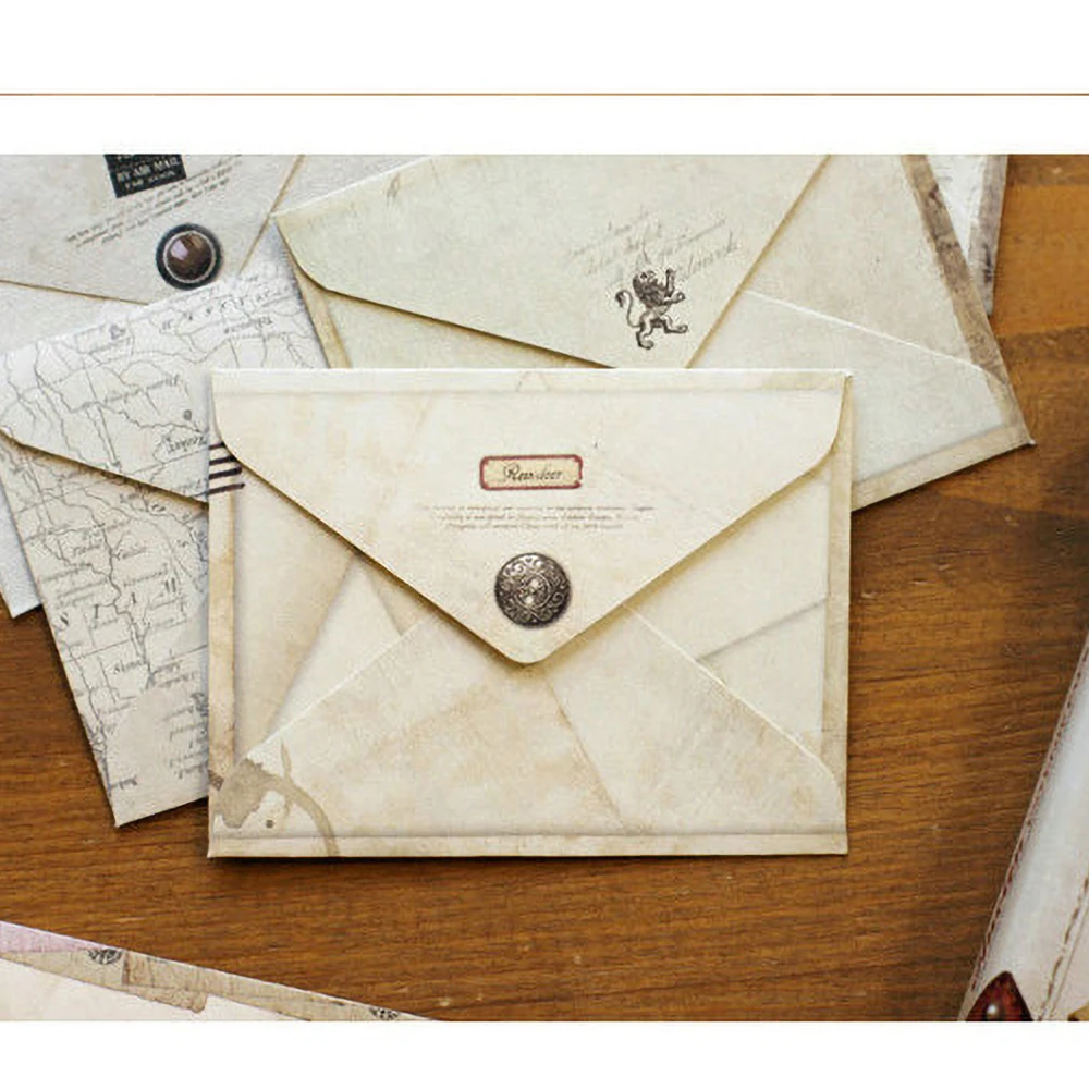 48-Pcs 9.5x7.2cm Window Mini Series Retro Small Envelope Color Envelope Decorative Envelope