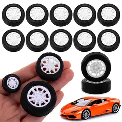 4 Pcs Tires Upgrade Wheel Rim Wheel Hubs Rubber Tires RC Car Spare Robot High Quality DIY Children Gift Toys Parts Accessories