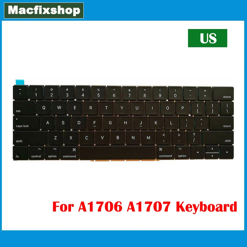 

Новая клавиатура A1706 A1707 на английском языке для Macbook Pro 13 15 дюймов A1707 A1706 Американская клавиатура конец 2016 г., середина 2017 г., замена протестирована