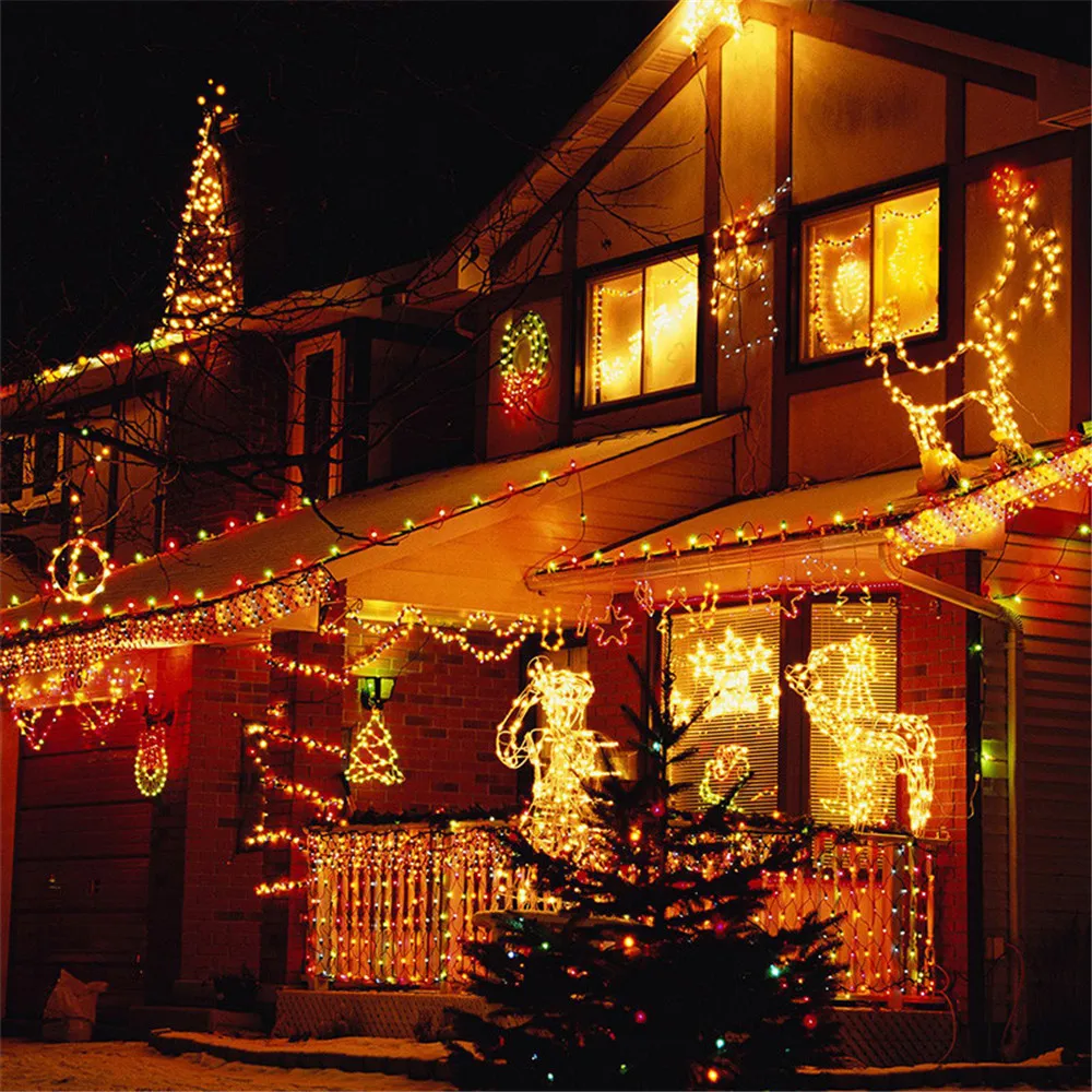 Outdoor LED String Lights para decoração de Natal, Holiday Guirlanda, festa de casamento, 220V, 100m, 50m, 30m, 20m, 10m, 5m