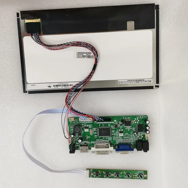 10.1 polegada display monitor de toque módulo kit diy tela lcd acessórios 1366x768ips ângulo visão completa hdmi dvi vga