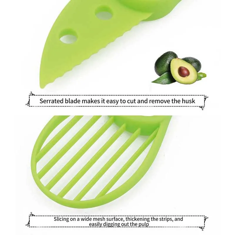 Fruit Peeler Cutter Pulp Separator Avocado Slicer Shea Corer ButterPlastic Knife Kitchen Vegetable Tools Home Accessory